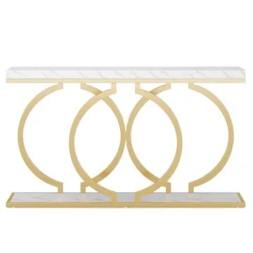 Tribesigns Gold Entryway Table for Modern Living Rooms