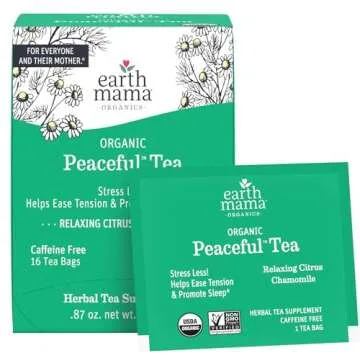 Earth Mama Organic Peaceful Tea Caffeine-Free Calming Blend