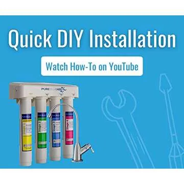 Pure Blue H2O 4-Stage 50 GPD Certified Reverse Osmosis Water Filter System