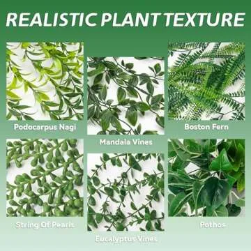 Der Rose 6 Pack Fake Plants Hanging Artificial Vines Faux Plants Indoor for Wall Shelf Bookshelf Outdoor Decor