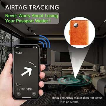 Airtag Passport Holder Cover Wallet RFID Blocking Leather Case Travel Essentials Luggage Accessories Travel Must Have(118#Claybank)
