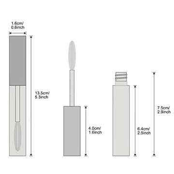 4 Pack Empty Mascara Tube with Eyelash Wand, ForSewian10ml Premium Eyelash Cream Container Bottle with Mini Funnels and Leak Stoppers (black)