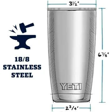 YETI 20 oz Stainless Steel Insulated Tumbler