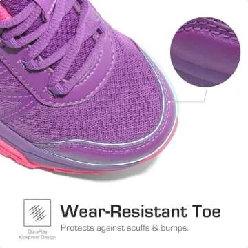 DREAM PAIRS Boys Girls Shoes Kids DuraPlay Tennis Non Slip Athletic Running Walking Lightweight Lace Up Sneakers for Little/Big Kid,Size 2 Little Kid,Purple,SDRS2401K