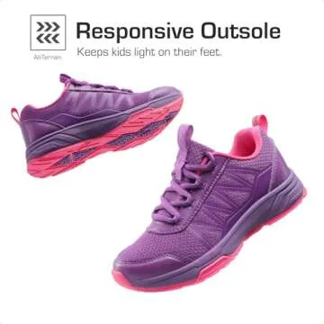 DREAM PAIRS Boys Girls Shoes Kids DuraPlay Tennis Non Slip Athletic Running Walking Lightweight Lace Up Sneakers for Little/Big Kid,Size 2 Little Kid,Purple,SDRS2401K