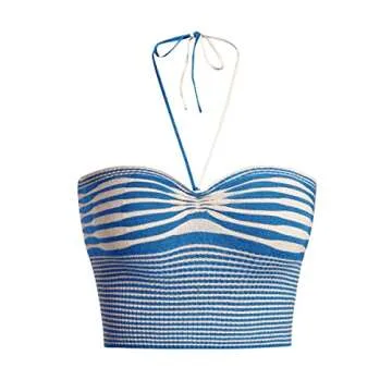 Stylish SweatyRocks Striped Halter Crop Top for Women