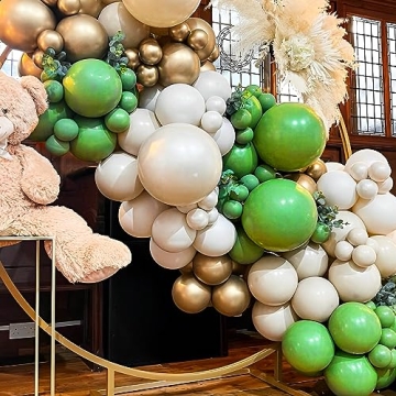 EAF Green Balloon Package 130PCS for Celebrations