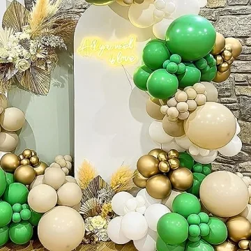 EAF Green Balloon Package 130PCS for Celebrations