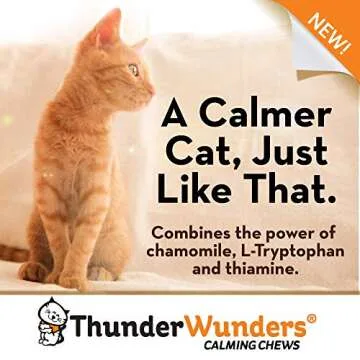 ThunderWunders Cat Calming Chews | Reduce Anxiety for Cats
