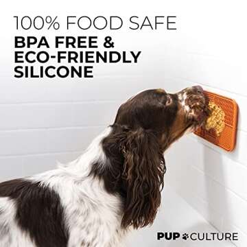 Pup Culture Dog Lick Mat for Dogs, Feeding Pad for Anxious Pets Plus 4 Different Puzzles for Mental Stimulation for Dogs - Supports Mental, Dental, and Digestive Health, Bite Resistant and Heavy Duty