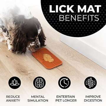 Pup Culture Dog Lick Mat for Dogs, Feeding Pad for Anxious Pets Plus 4 Different Puzzles for Mental Stimulation for Dogs - Supports Mental, Dental, and Digestive Health, Bite Resistant and Heavy Duty