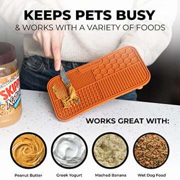 Pup Culture Dog Lick Mat for Dogs, Feeding Pad for Anxious Pets Plus 4 Different Puzzles for Mental Stimulation for Dogs - Supports Mental, Dental, and Digestive Health, Bite Resistant and Heavy Duty