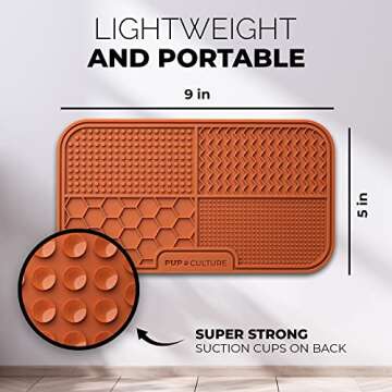 Pup Culture Dog Lick Mat for Dogs, Feeding Pad for Anxious Pets Plus 4 Different Puzzles for Mental Stimulation for Dogs - Supports Mental, Dental, and Digestive Health, Bite Resistant and Heavy Duty