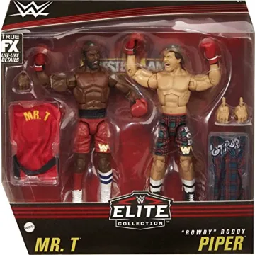 WWE Mr. T vs Rowdy Piper Action Figures - 6-in Elite Set