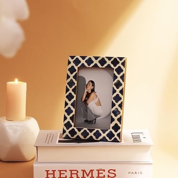 Handmade Indigo Moorish Photo Frame for Wall & Tabletop