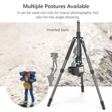 Professional Heavy Duty Carbon Fiber Tripod, ARTCISE 72.6'' Camera Tripod Monopod, 10-Layer Carbon Fibre Tube, 32.5mm Leg with Panorama 44mm Tripod Ball Head for Canon Sony DSLR SLR Digital Camcorder