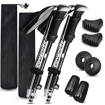 Ultralight 7075 Aluminum Trekking Poles - Antishock, Quick Lock, Collapsible for Hiking & Camping