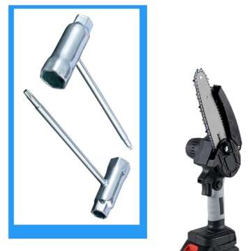 Ceukius Chain Saw Scrench, Replacement Combination T27 Screwdriver and 13mm x 19mm T-wrench, Chainsaw Tool Wrench, Socket Wrench for Spark Plug(1 Pack)