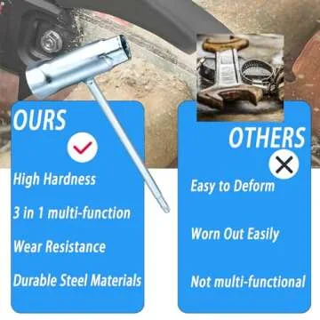 Ceukius Chain Saw Scrench, Replacement Combination T27 Screwdriver and 13mm x 19mm T-wrench, Chainsaw Tool Wrench, Socket Wrench for Spark Plug(1 Pack)