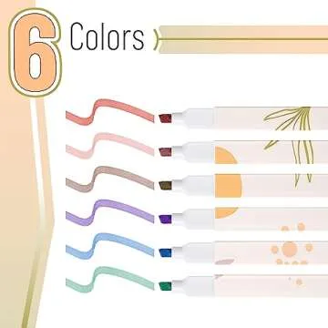 Mr. Pen Aesthetic Highlighters - 6 pcs Cute Pastel Highlighters Set with Chisel Tip