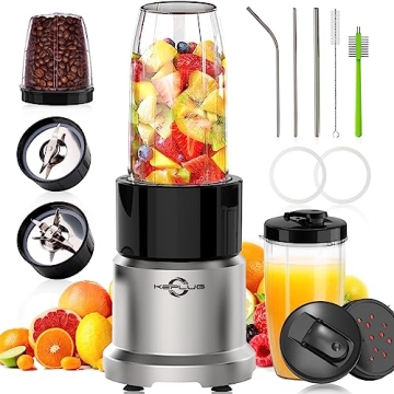 KEPLUG Powerful Personal Blender - 850W Compact Blender with Travel Cups for Smoothies and More