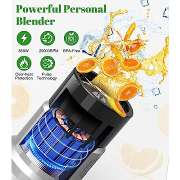 Compact Personal Blender 850W Perfect for Smoothies