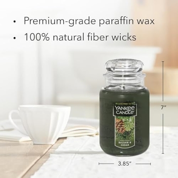Yankee Candle Balsam & Cedar 22oz Large Jar Quality Candle