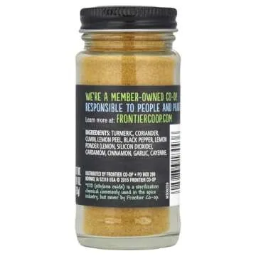 Frontier Co-op Indian Curry Seasoning, 1.87 Ounce Bottle - Complex Flavor with Turmeric, Coriander a...