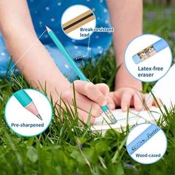 ECOTREE Easter Basket Stuffers, Pencils #2 HB, Pre-sharpened Pencils Number 2 Pencil School Pencils for Kids, School Supplies, Office Supplies, 12 Pack