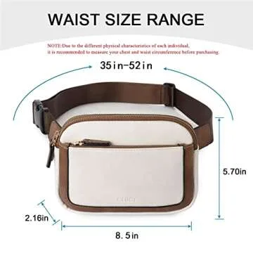 CLUCI Belt Bag for Women, Mini Everywhere Crossbody Waist Bag Adjustable Strap, Vegan Leather Women's Fanny Pack