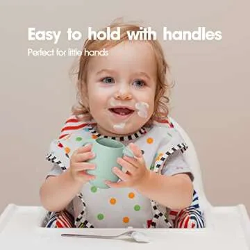 Cuddle Campus Pack of 2 Silicone Baby Training Cup, Shatterproof Toddler Sippy Cups with Straw, Open Cup for Baby, 6+ Months 4 Oz