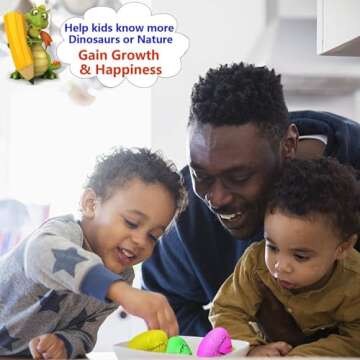 24 Pcs Large Easter Hatching Dinosaur Eggs, Prefilled Easter Eggs with Toys Inside for Easter Baskets Stuffers Fillers Eggs Hunt, Grow in Water Hatch Dinos Egg with Assorted Color Crack Science Kits