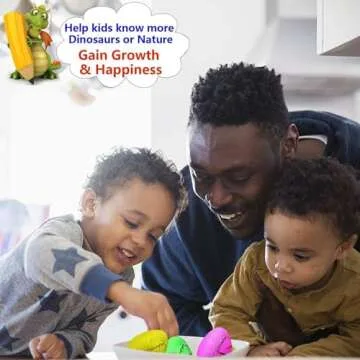 24 Pcs Large Easter Hatching Dinosaur Eggs, Prefilled Easter Eggs with Toys Inside for Easter Baskets Stuffers Fillers Eggs Hunt, Grow in Water Hatch Dinos Egg with Assorted Color Crack Science Kits