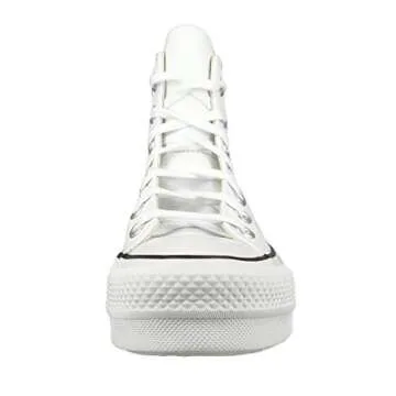 Converse Women's Chuck Taylor All Star Lift Clean Sneaker, White/Black/White, 8 M US