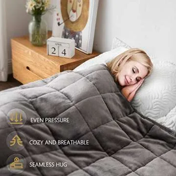 Mr.Sandman Weighted Blanket Queen Size 60"x80" 15lbs for Adults, Soft Sherpa Fleece Heavy Blanket for Relieve Stress - Grey/White