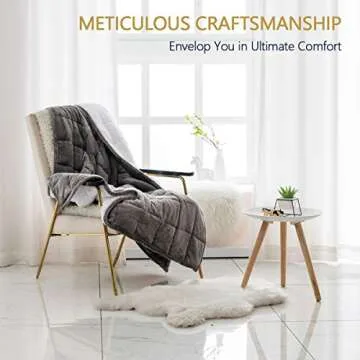 Mr.Sandman Weighted Blanket Queen Size 60"x80" 15lbs for Adults, Soft Sherpa Fleece Heavy Blanket for Relieve Stress - Grey/White