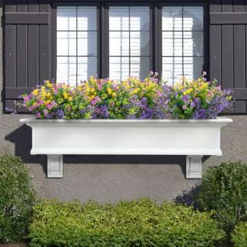 Hananona 12 Pcs UV Resistant Artificial Flowers