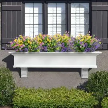 Hananona 12 Pcs UV Resistant Artificial Flowers