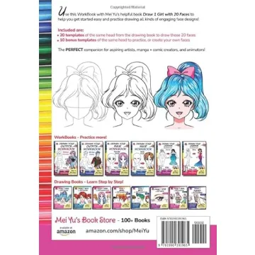Design Your Faces WorkBook: Female Anime Drawing Guide