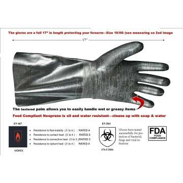 Insulated BBQ & Smoker Gloves for Grilling 17"