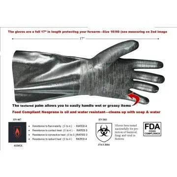 Insulated BBQ & Smoker Gloves for Grilling 17"