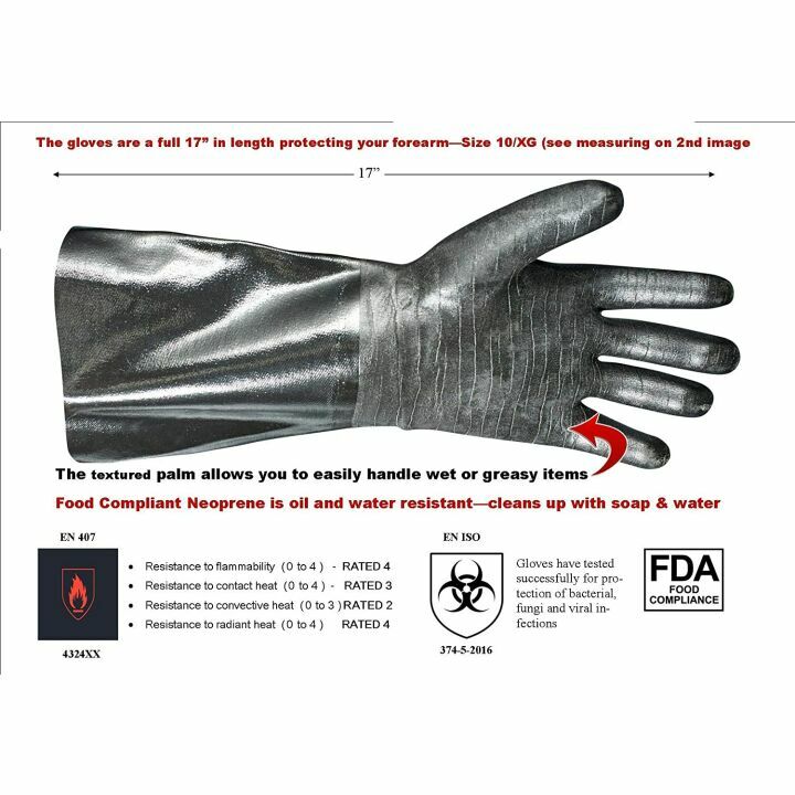 Insulated BBQ & Smoker Gloves for Grilling 17"