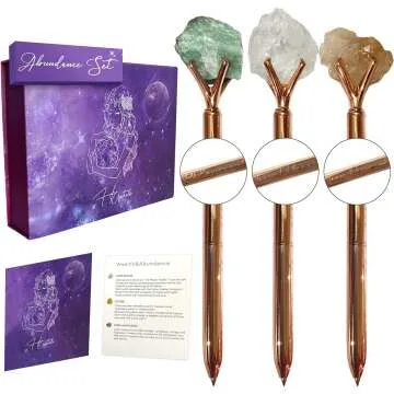Healing Crystal Pens Set for Journaling & Gifting