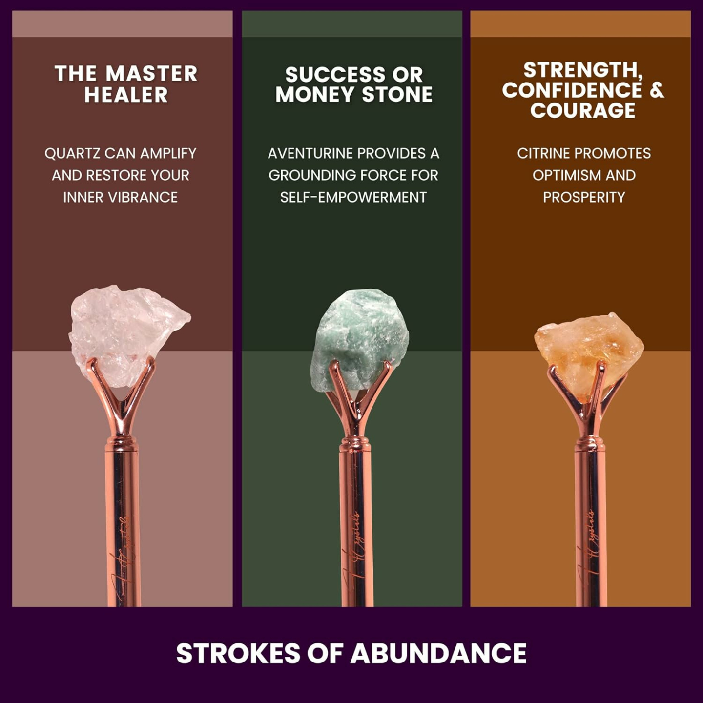 Healing Crystal Pens Set for Journaling & Gifting