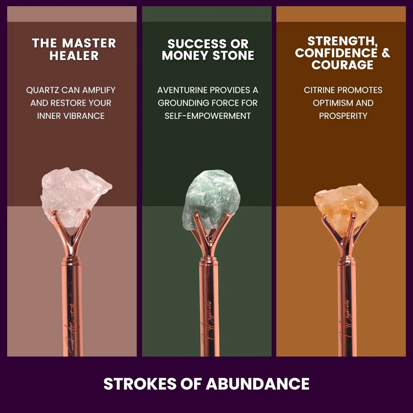 Healing Crystal Pens Set for Journaling & Gifting