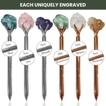 Healing Crystal Pens Set for Journaling & Gifting