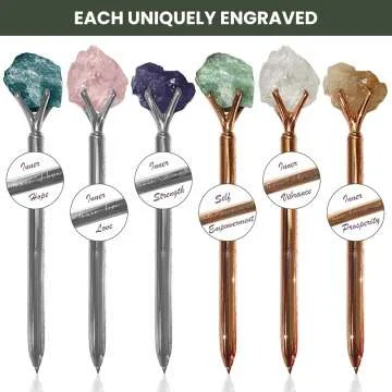 Healing Crystal Pens Set for Journaling & Gifting