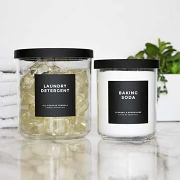 Elegant Modern-Block Waterproof Labels for Easy Organization