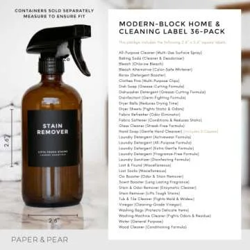 Elegant Modern-Block Waterproof Labels for Easy Organization