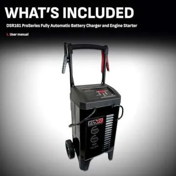 Schumacher DSR Pro Series Electric DSR161 Fully Automatic Jump Starter and Battery Charger for Professional Automotive Shop/Dealer Use, 125/250 Cranking Amps, 6 Volt, 12 Volt, Black, 1 Unit